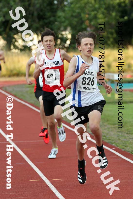 800 metres, 2021 North East Grand Prix 6, Monkton, Wednesday, August 4th. Photo: David T. Hewitson/Sports for All Pics